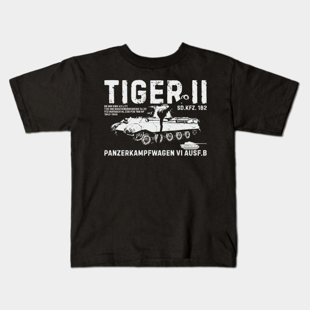 German Tiger II heavy tank Kids T-Shirt by FAawRay